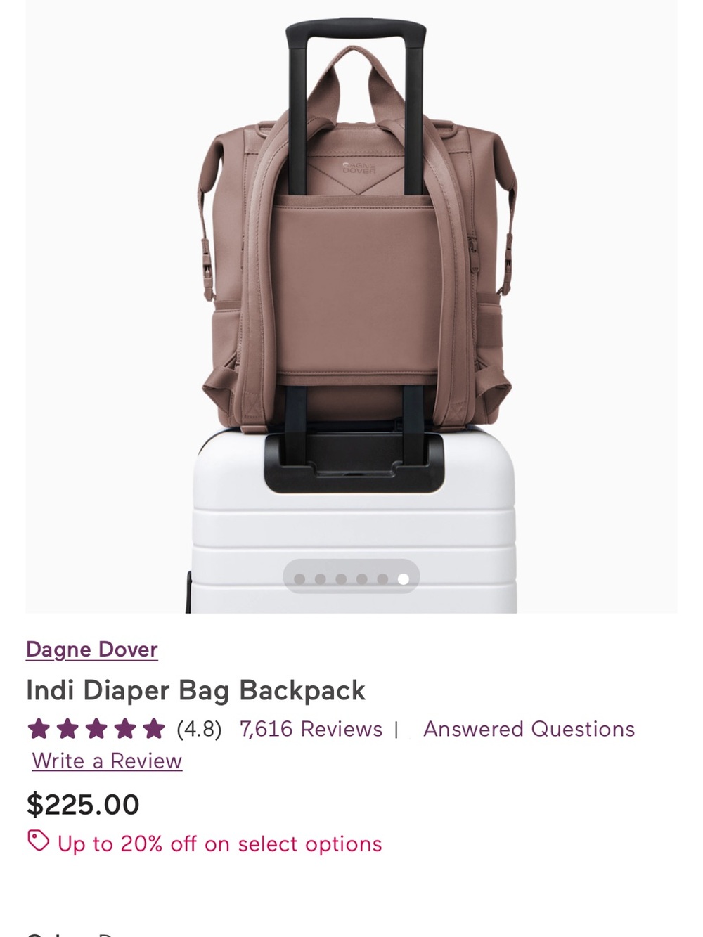 Dagne Dover Mauve Diaperbag - Picture 8 of 8